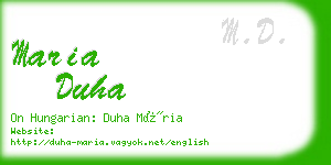 maria duha business card